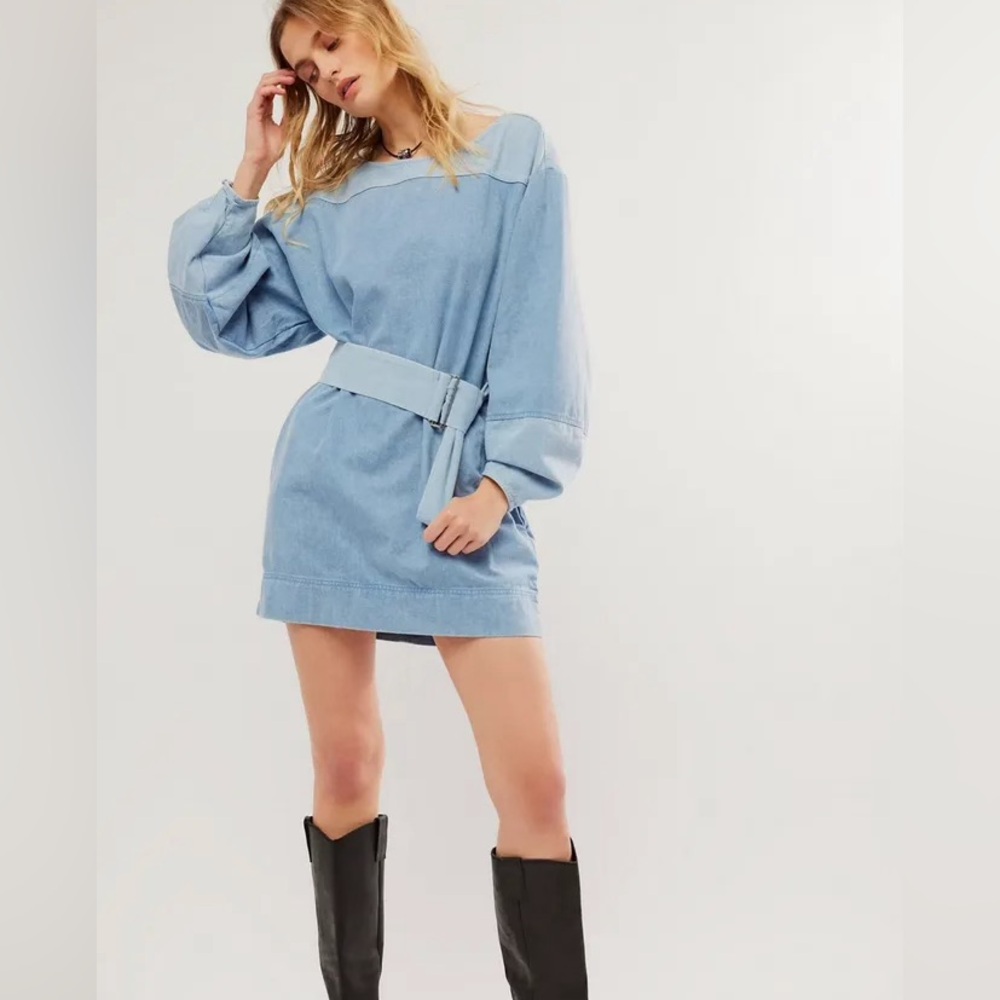 Free People Ora Denim Mini Dress
